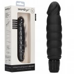  Ribbed Multispeed Vibrator , SHT432BLK